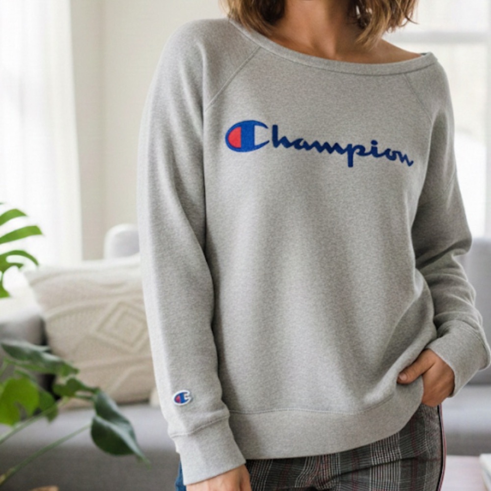 Champion Light Gray Hoodie